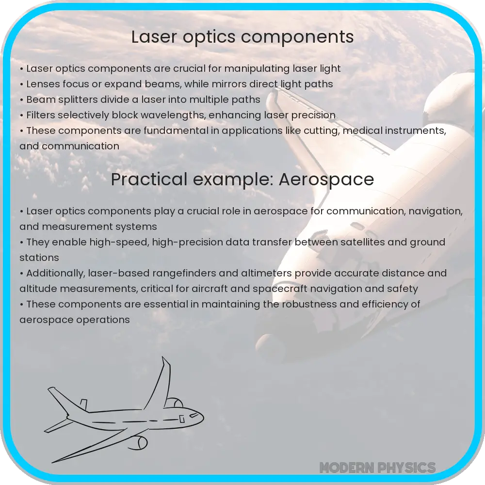 Laser optics components