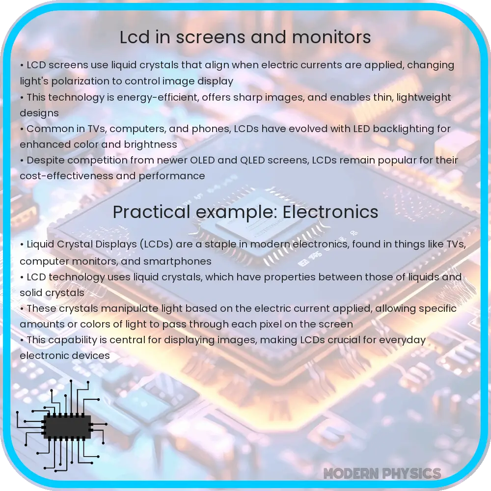 LCD in screens and monitors