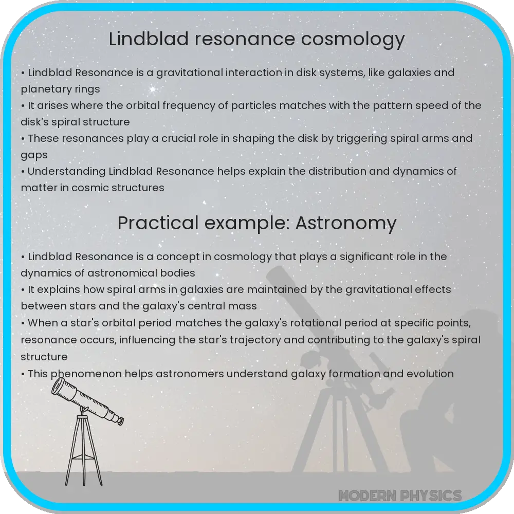 Lindblad Resonance - Cosmology