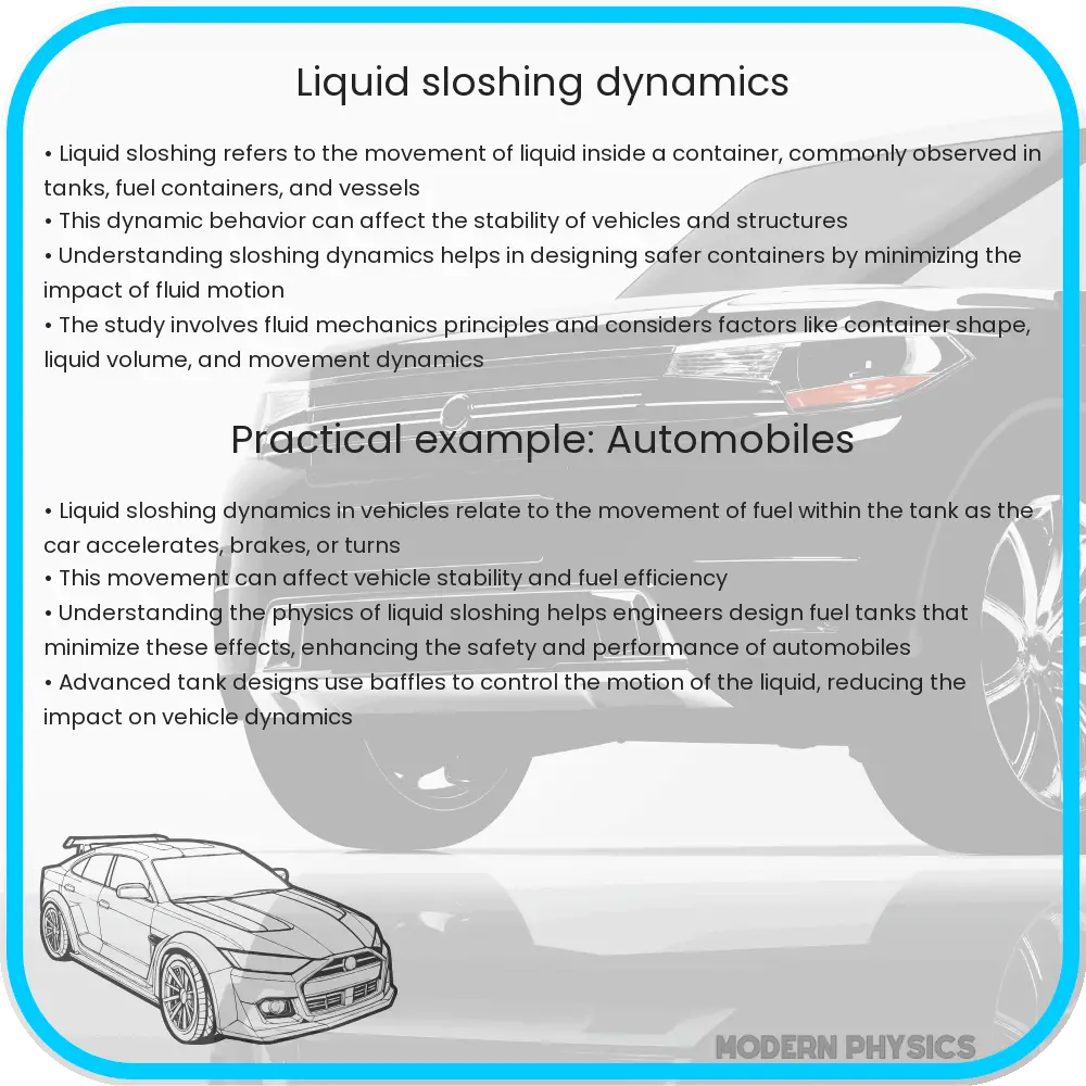 Liquid sloshing dynamics