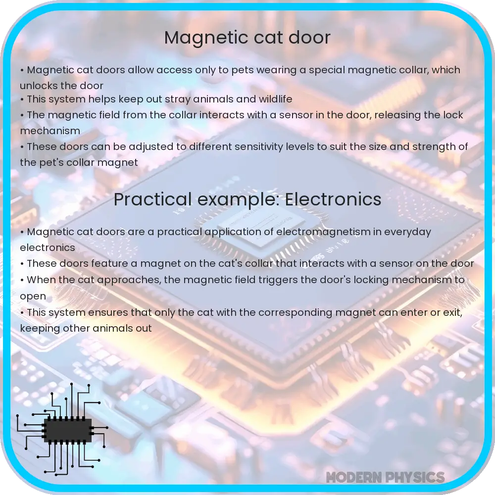 Magnetic cat door