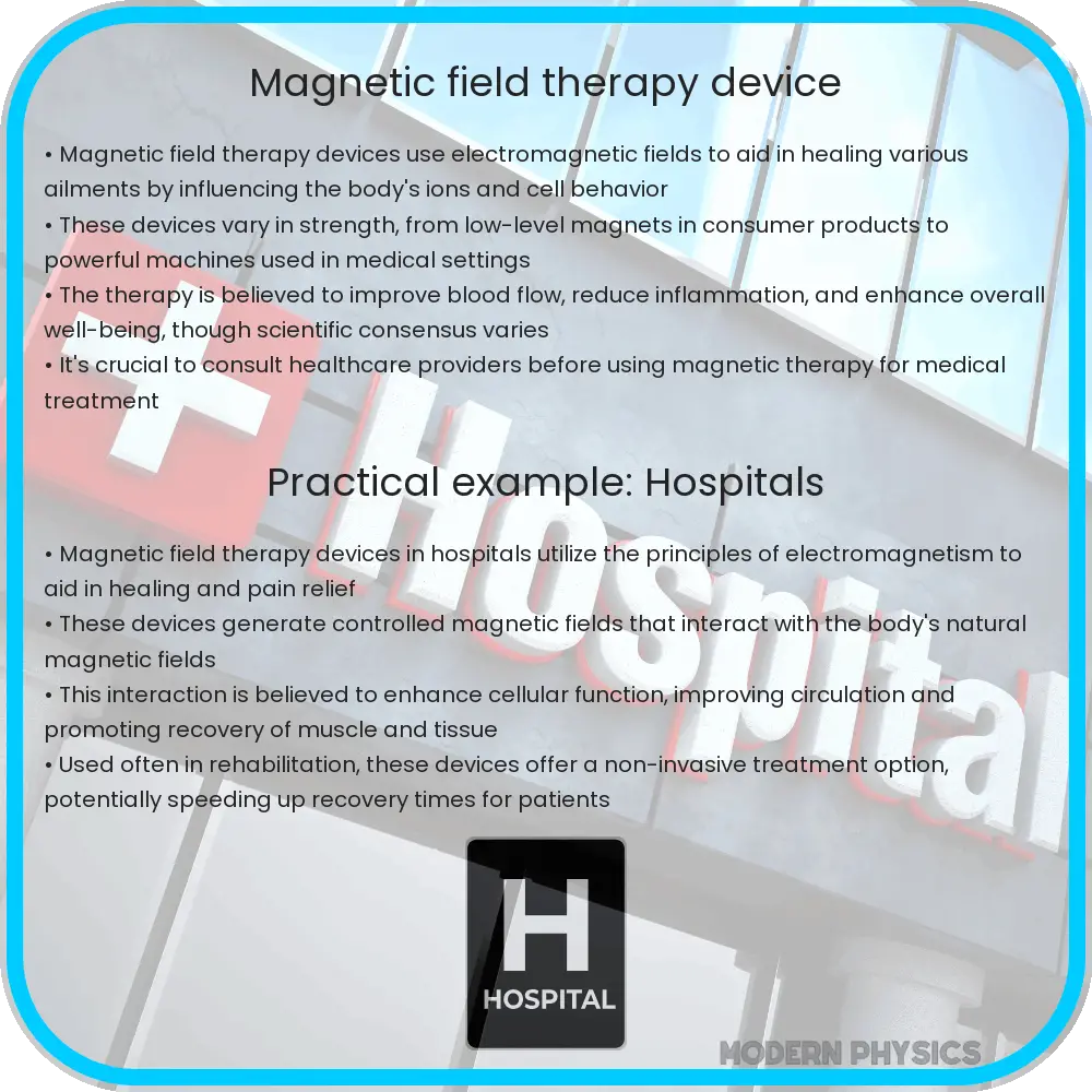 Magnetic field therapy device