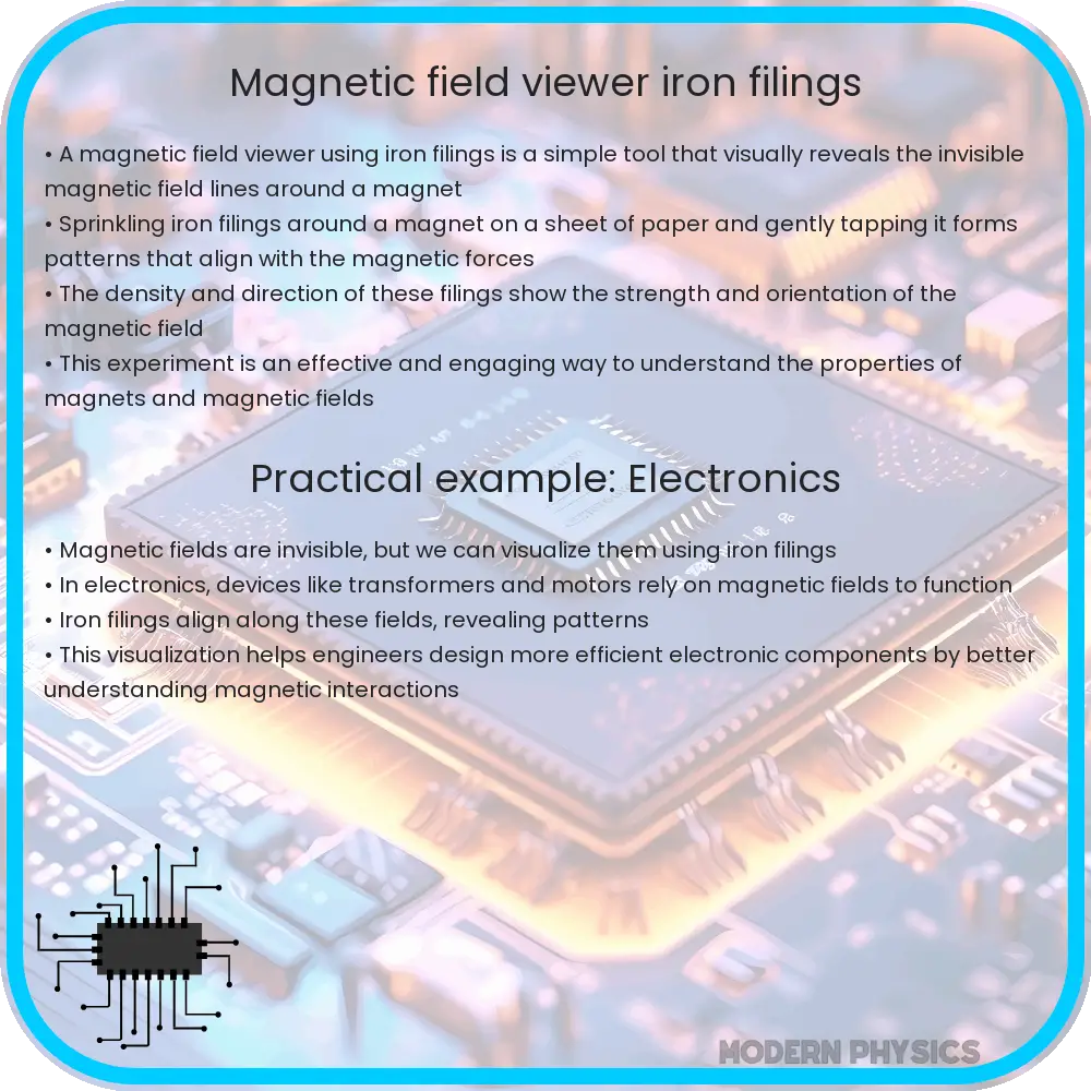 Magnetic field viewer - iron filings