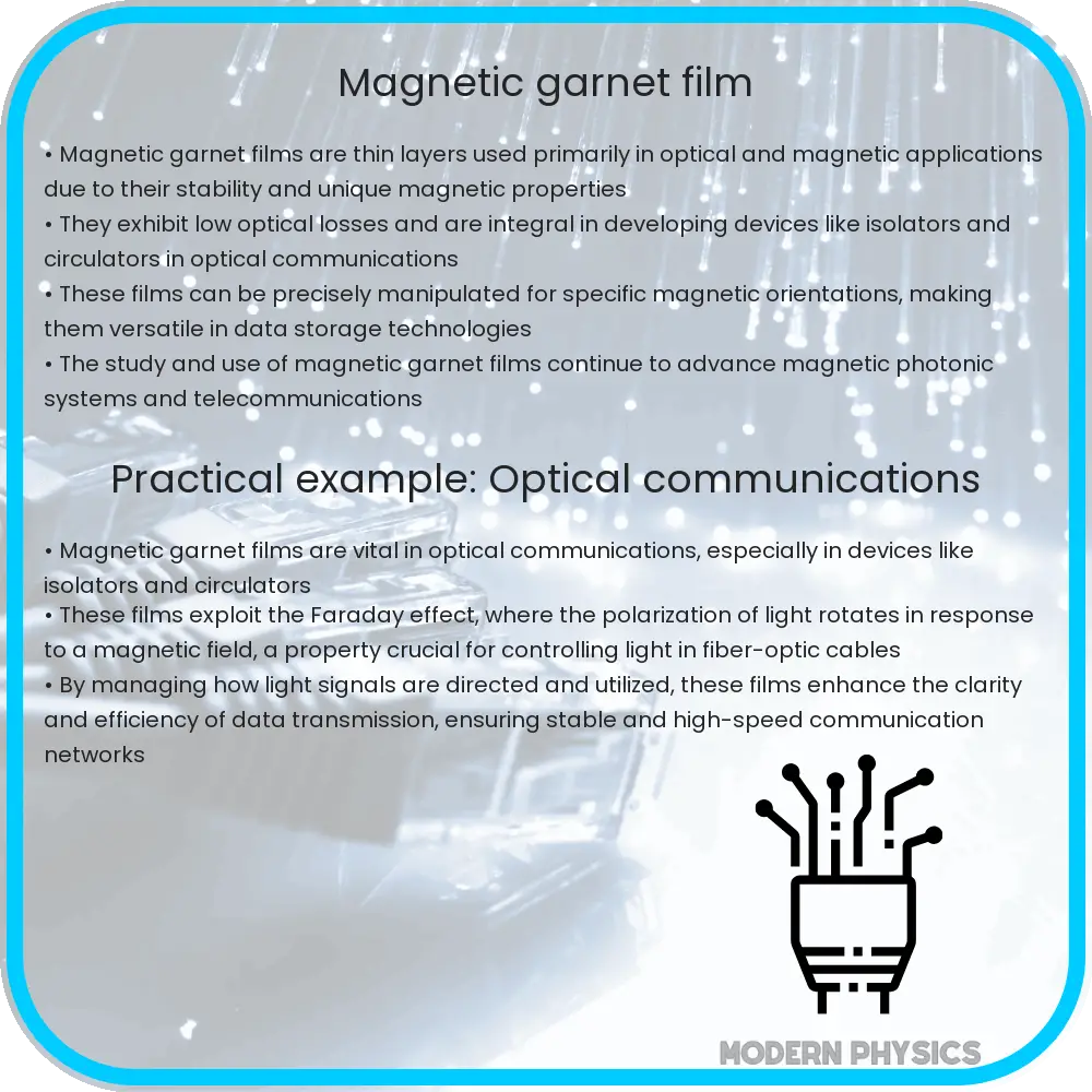 Magnetic garnet film