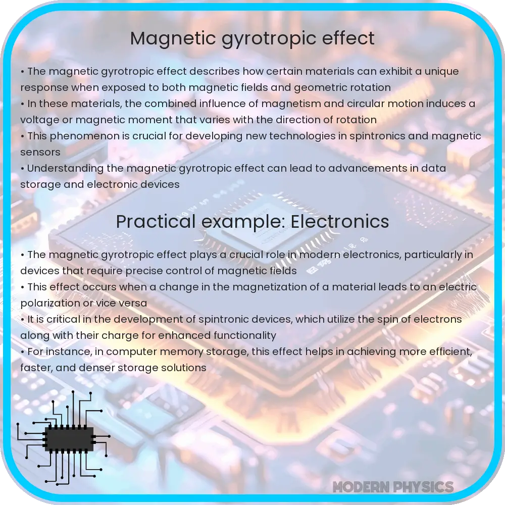 Magnetic gyrotropic effect