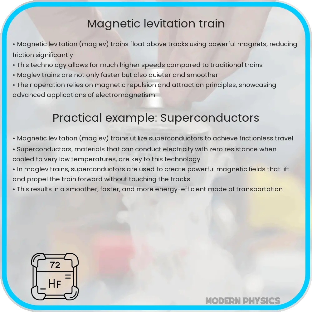 Magnetic levitation train