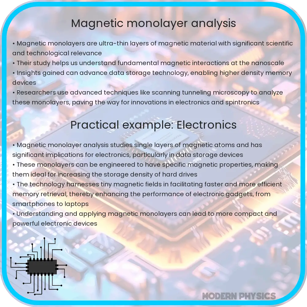 Magnetic monolayer analysis