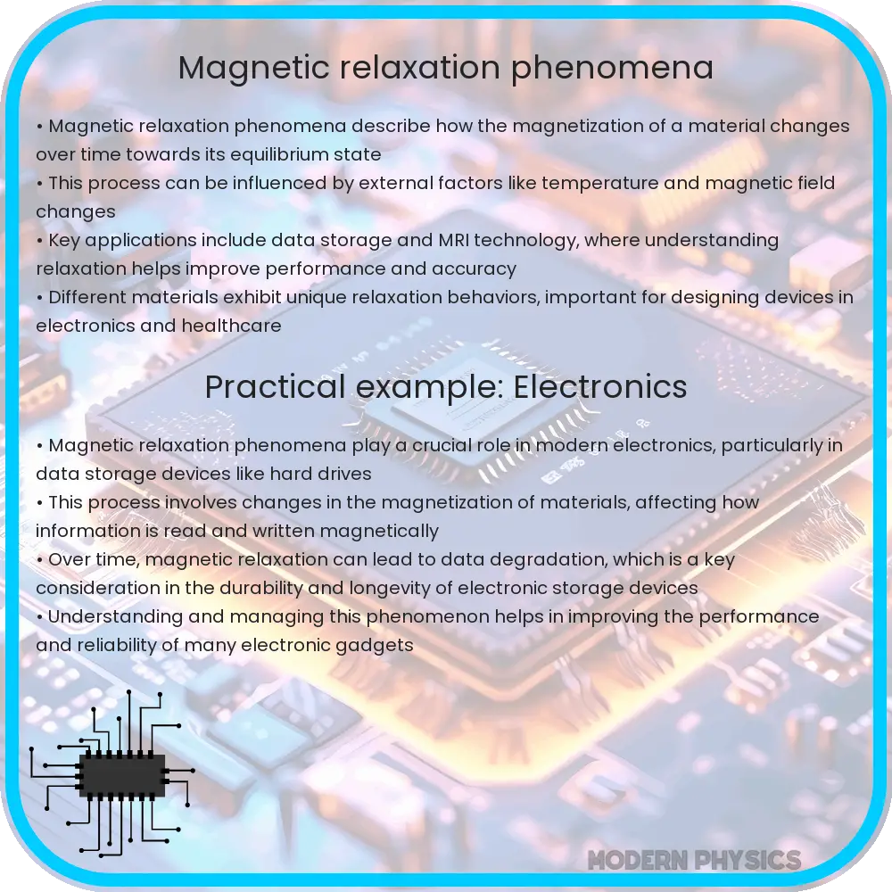 Magnetic relaxation phenomena