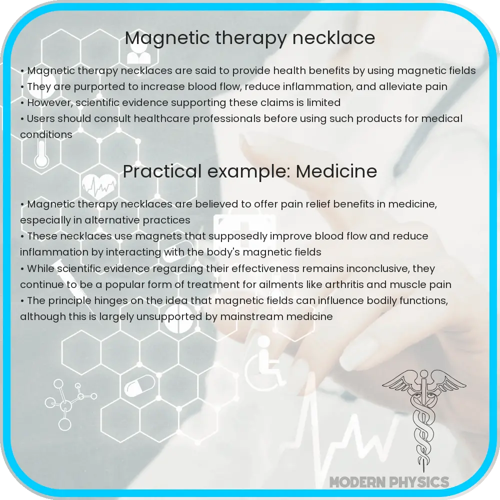 Magnetic therapy necklace