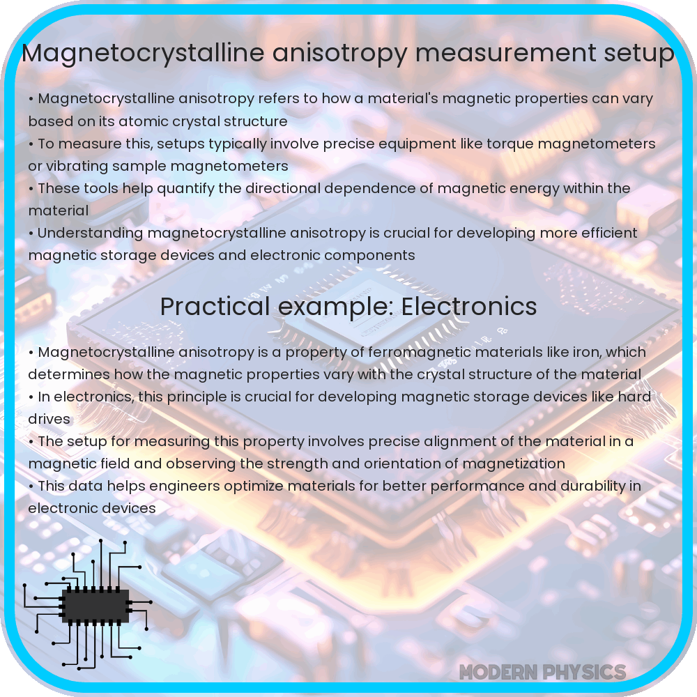 Magnetocrystalline anisotropy measurement setup