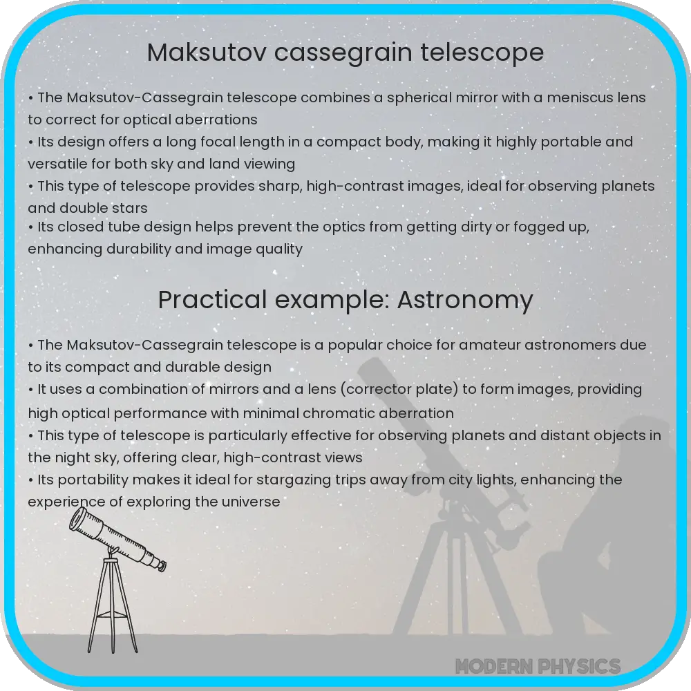 Maksutov-Cassegrain telescope