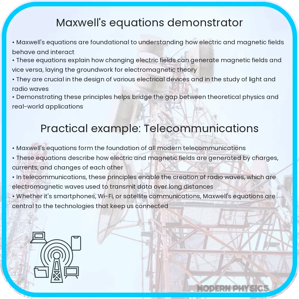 Maxwell's equations demonstrator