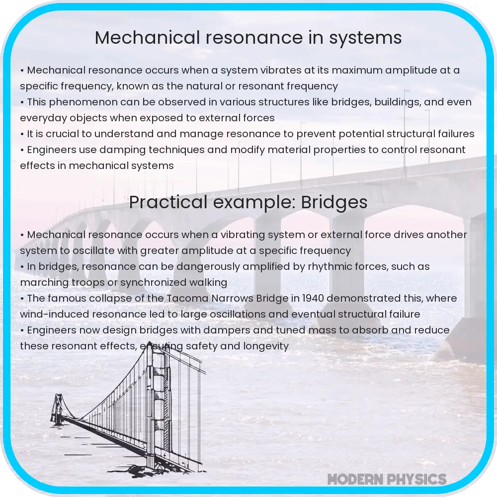 Mechanical resonance in systems