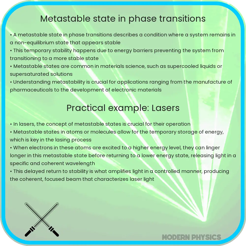 Metastable state in phase transitions