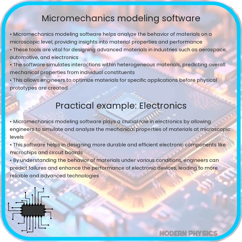 Micromechanics modeling software