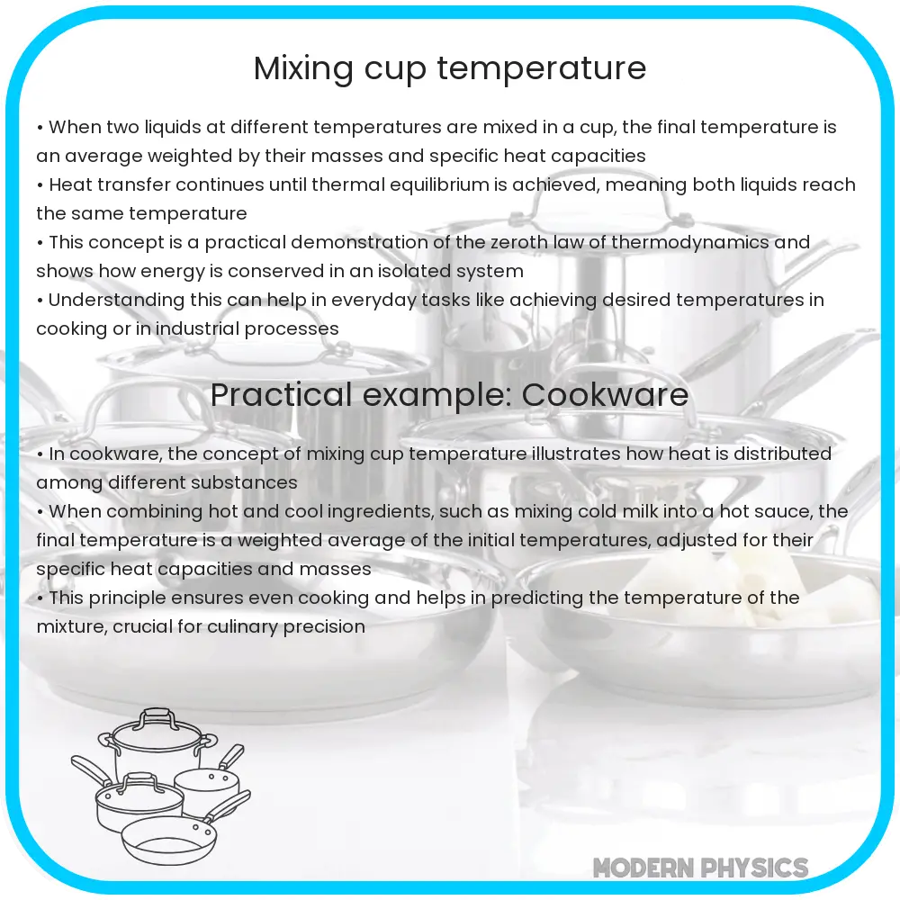 Mixing cup temperature