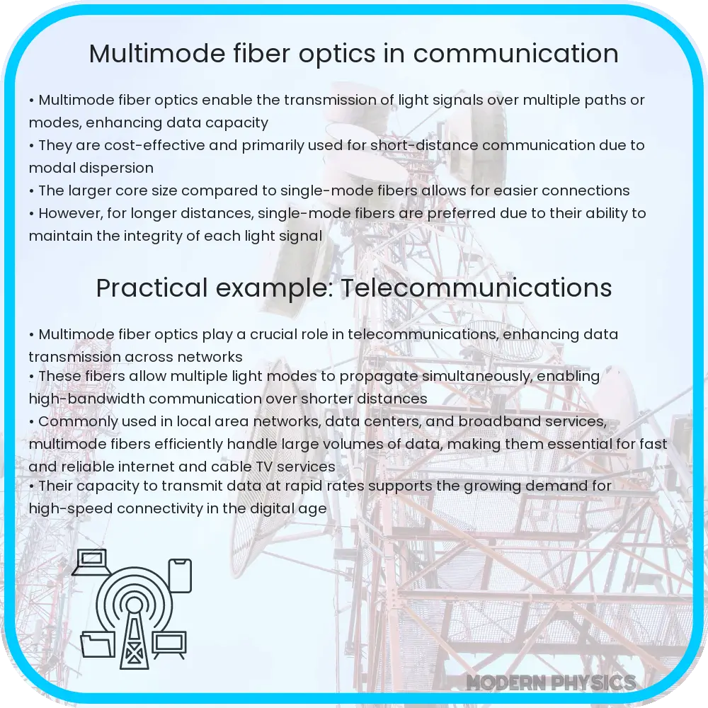 Multimode fiber optics in communication