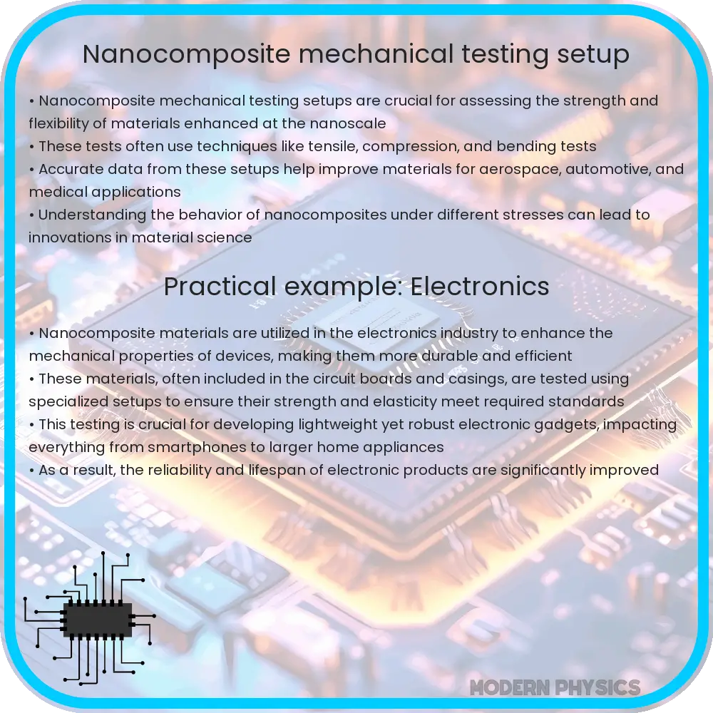 Nanocomposite mechanical testing setup