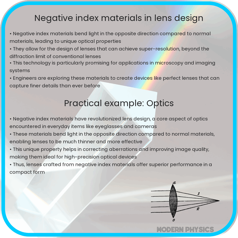 Negative index materials in lens design