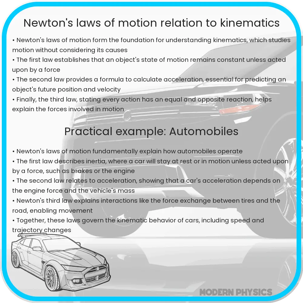 Newton's laws of motion - relation to kinematics