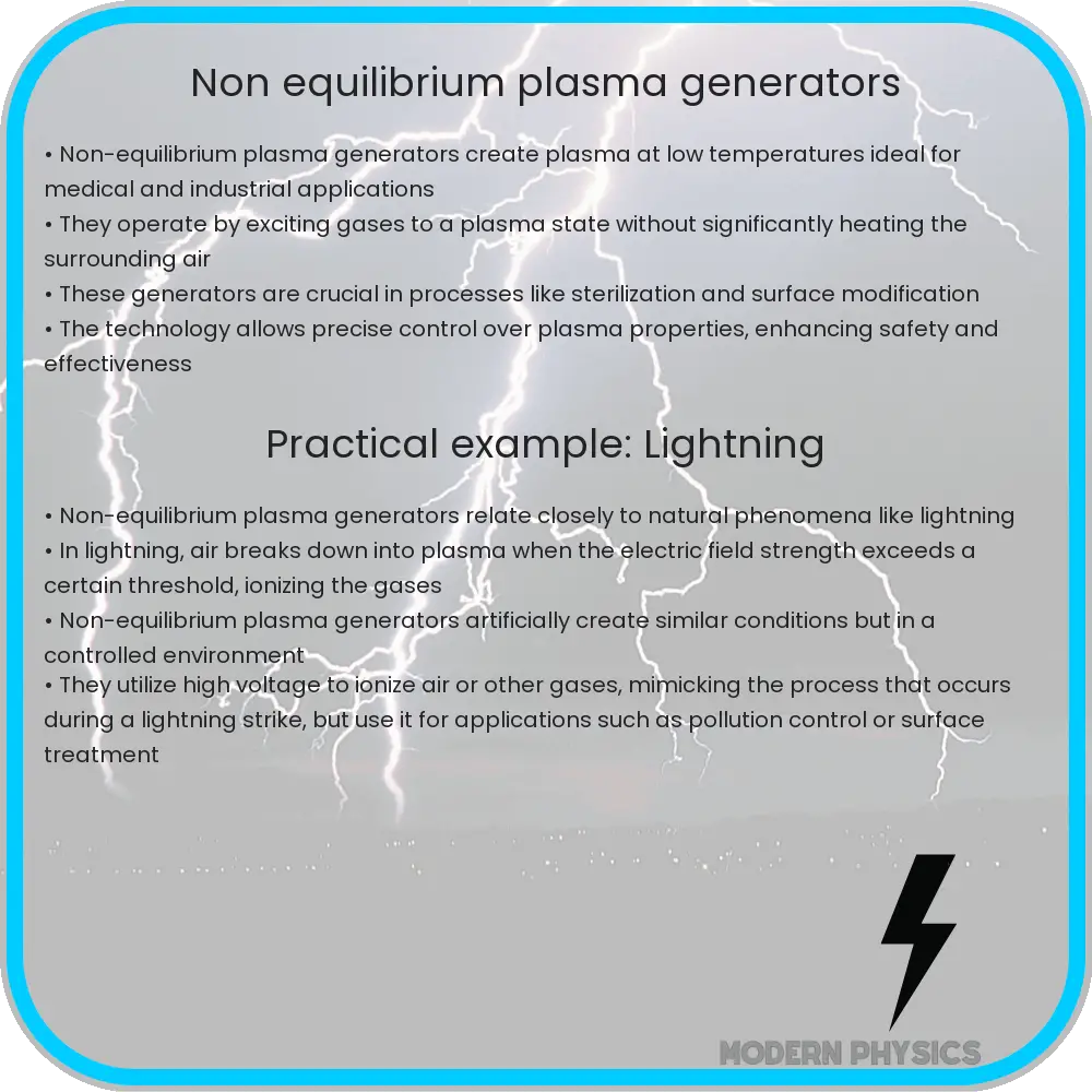 Non-equilibrium plasma generators