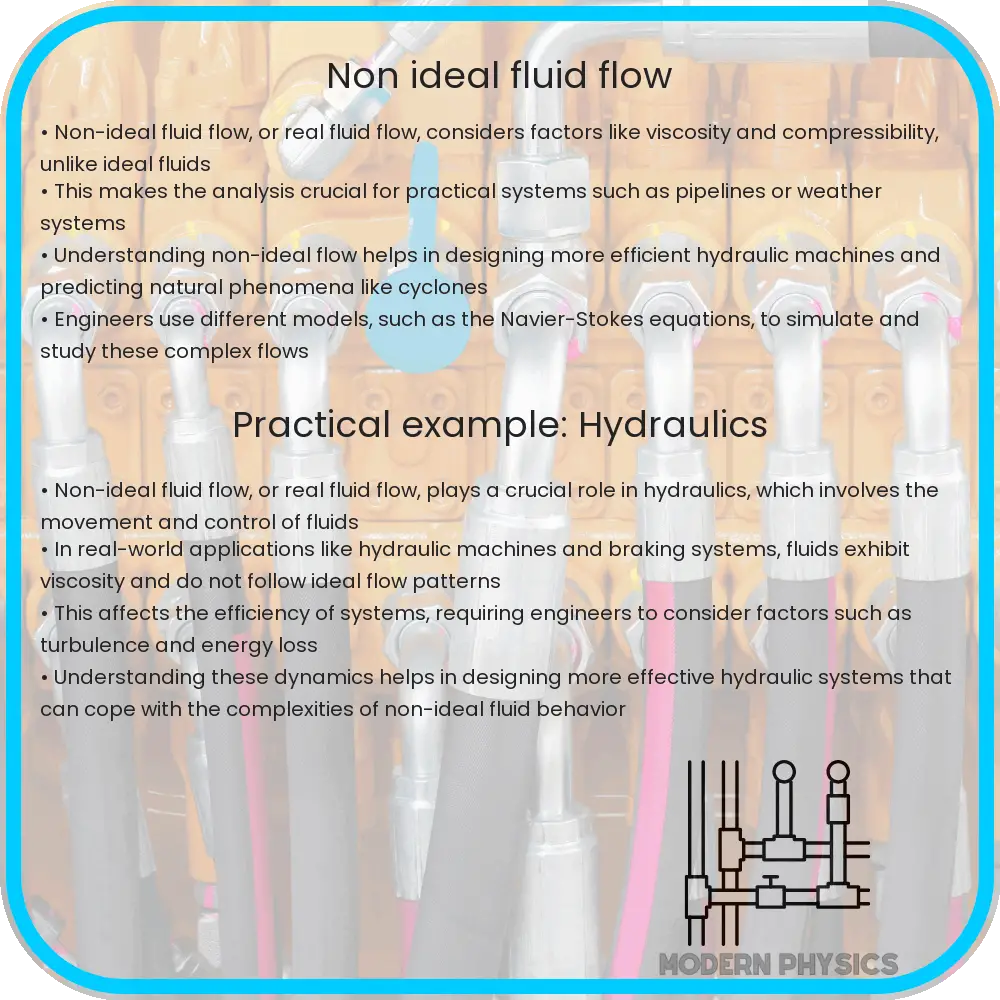 Non-ideal fluid flow