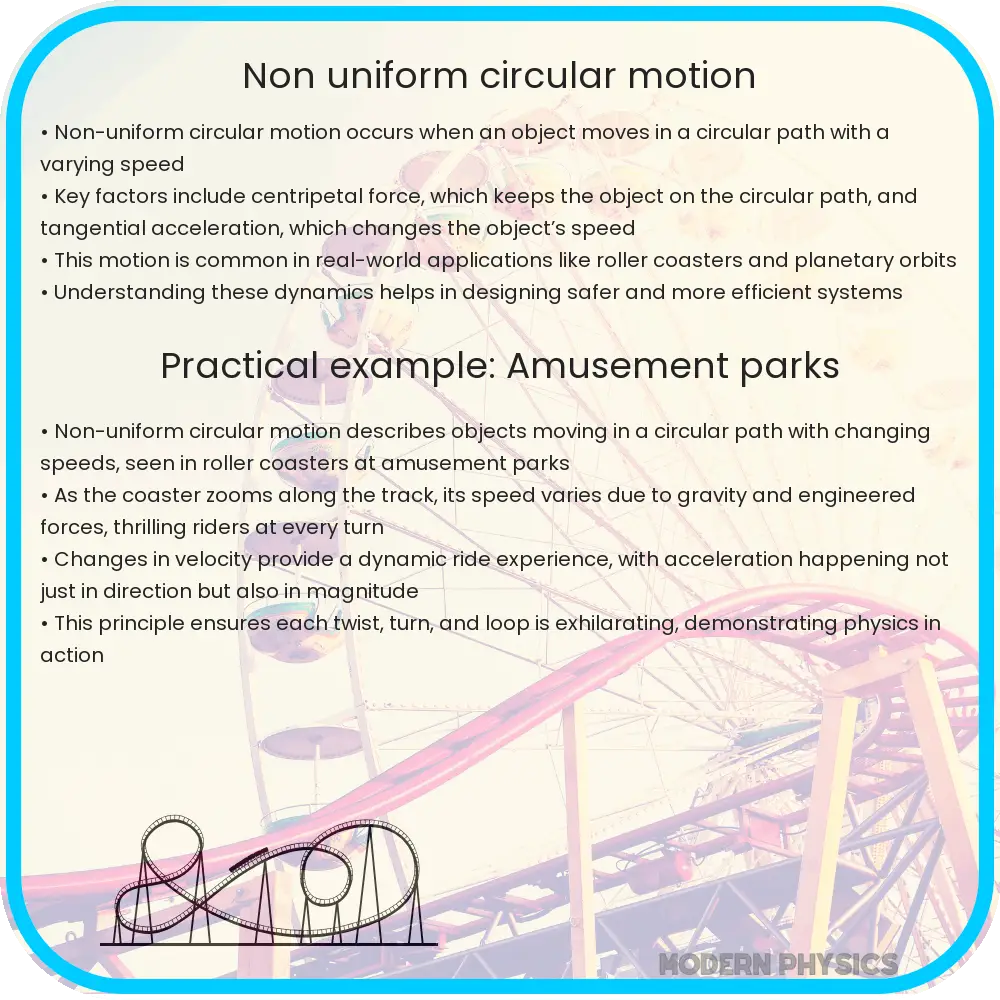 Non-uniform circular motion