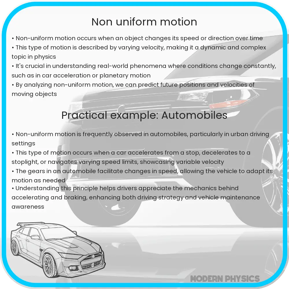 Non-uniform motion