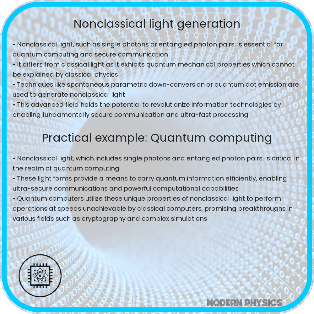 Nonclassical light generation