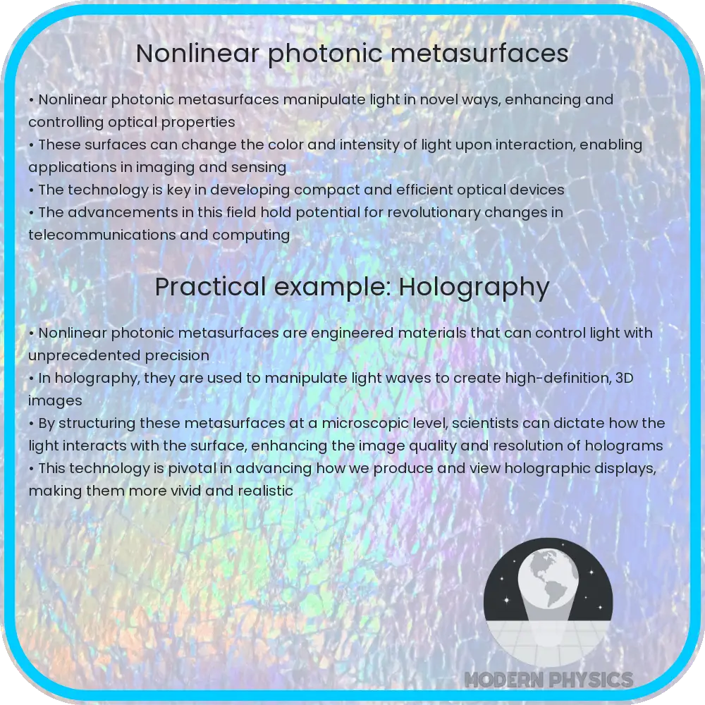 Nonlinear photonic metasurfaces