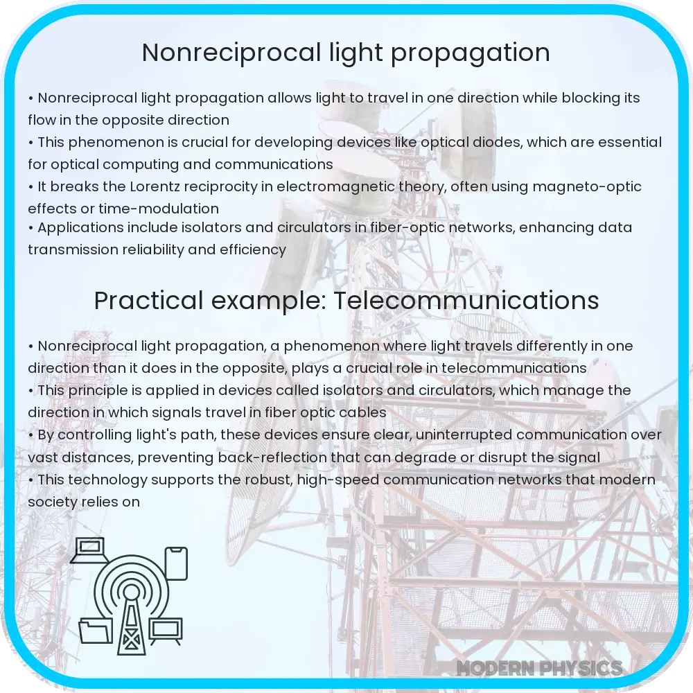 Nonreciprocal light propagation