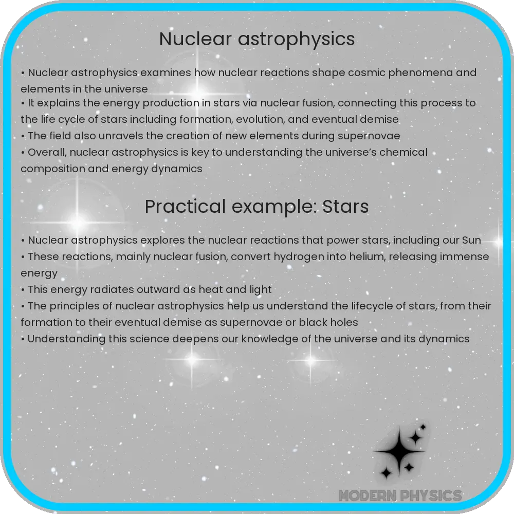 Nuclear astrophysics