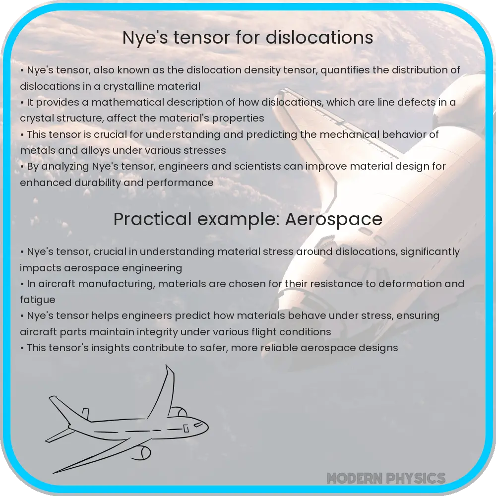 Nye's tensor for dislocations