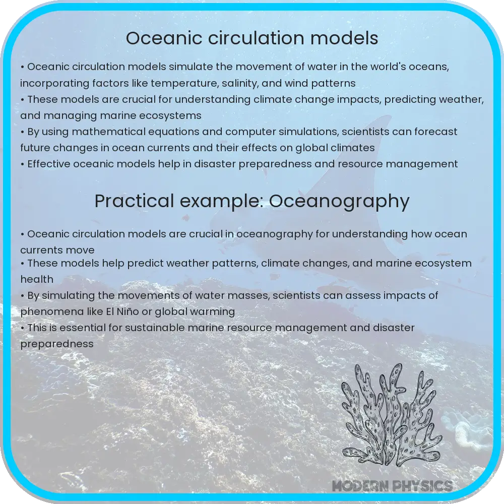 Oceanic Circulation Models