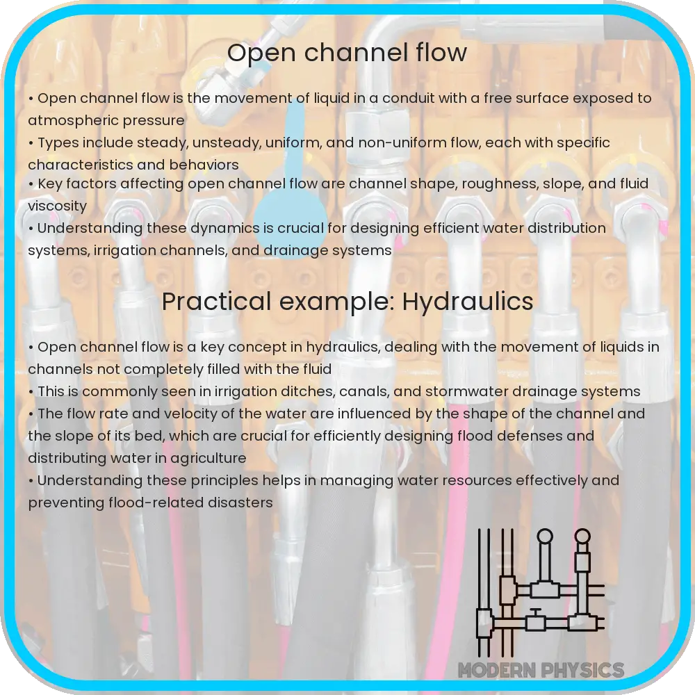 Open channel flow
