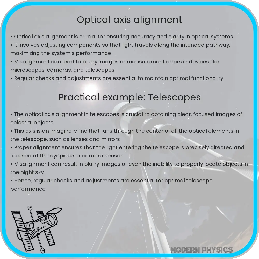 Optical axis alignment