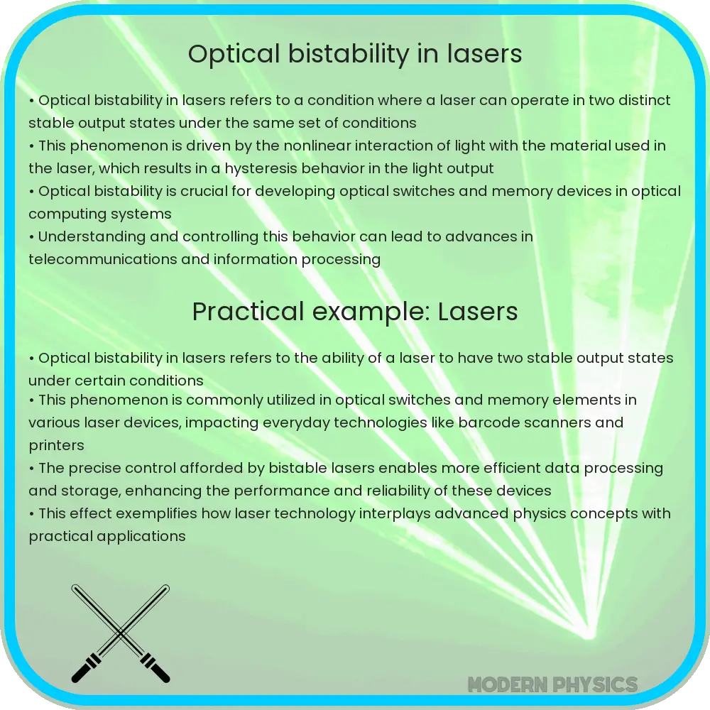 Optical bistability in lasers