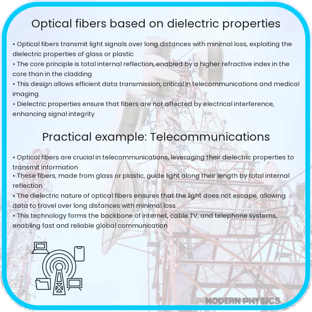 Optical fibers based on dielectric properties