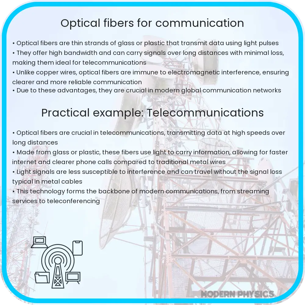 Optical fibers for communication