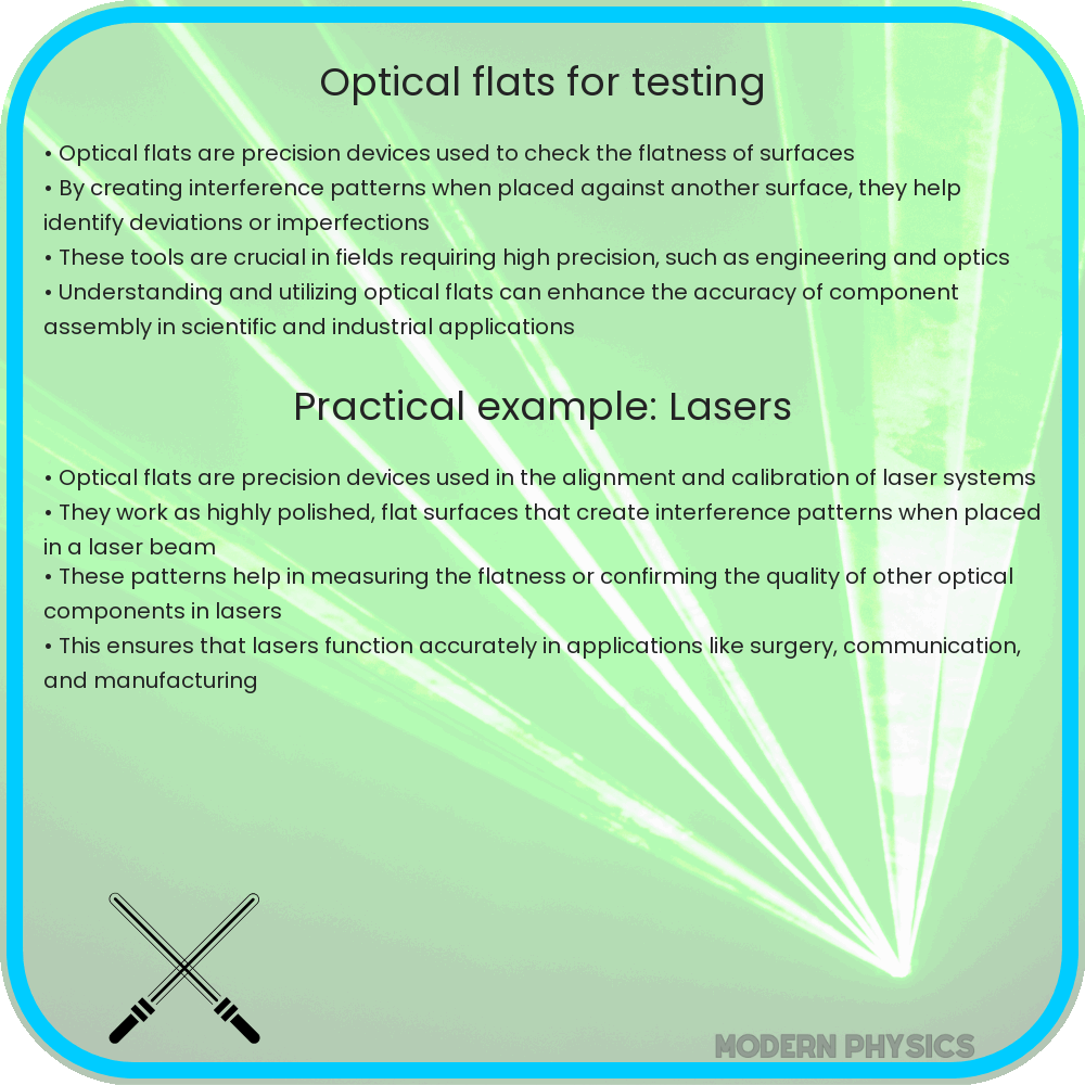 Optical flats for testing