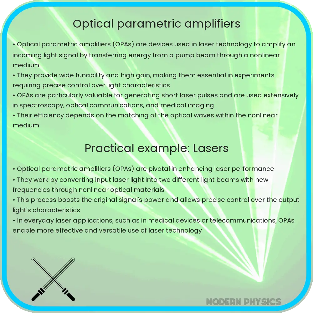 Optical parametric amplifiers