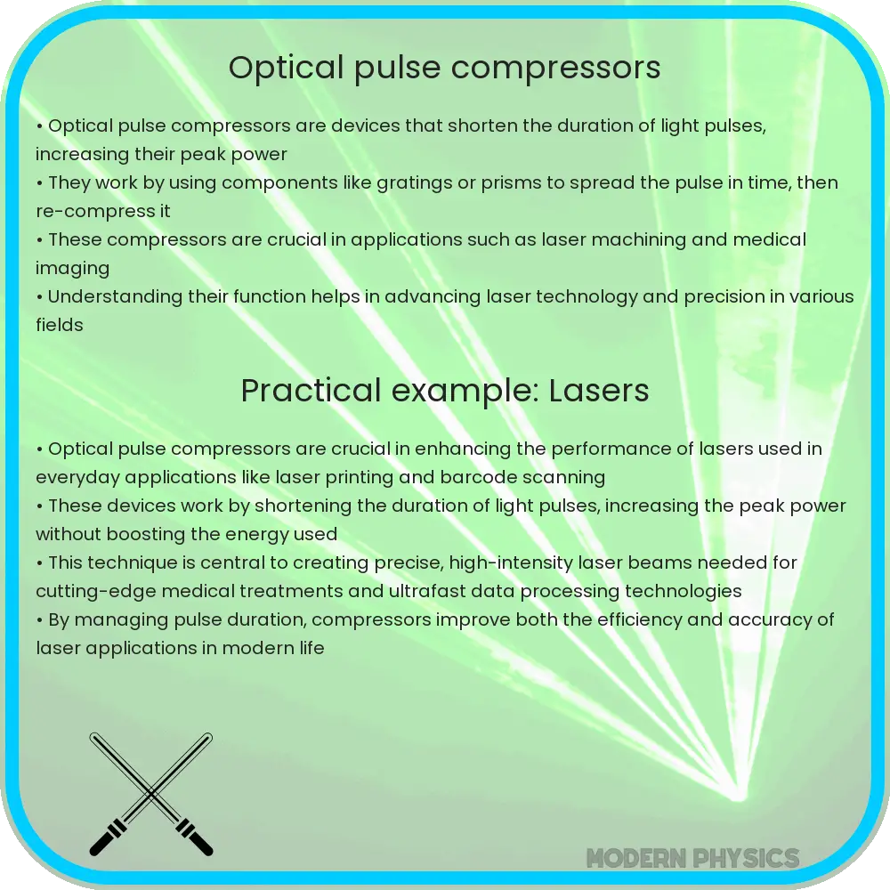 Optical pulse compressors