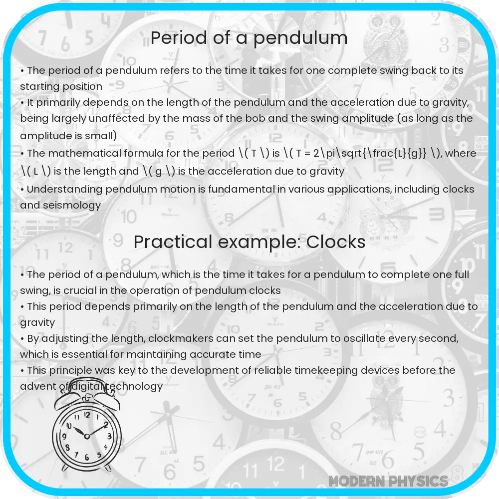 Period of a pendulum
