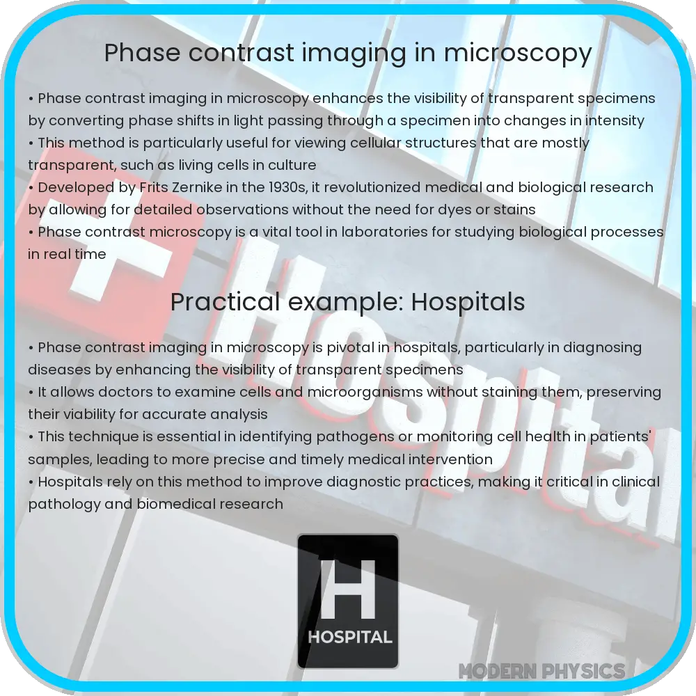 Phase contrast imaging in microscopy