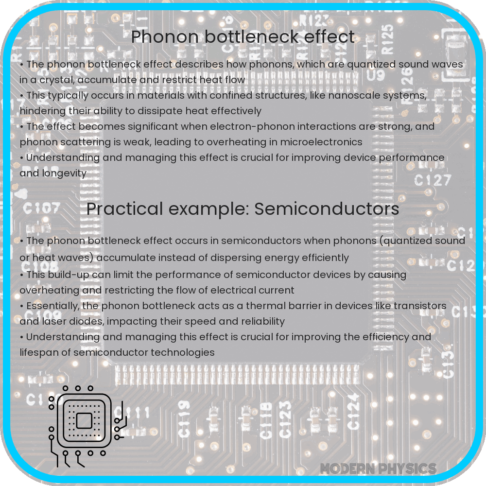 Phonon bottleneck effect