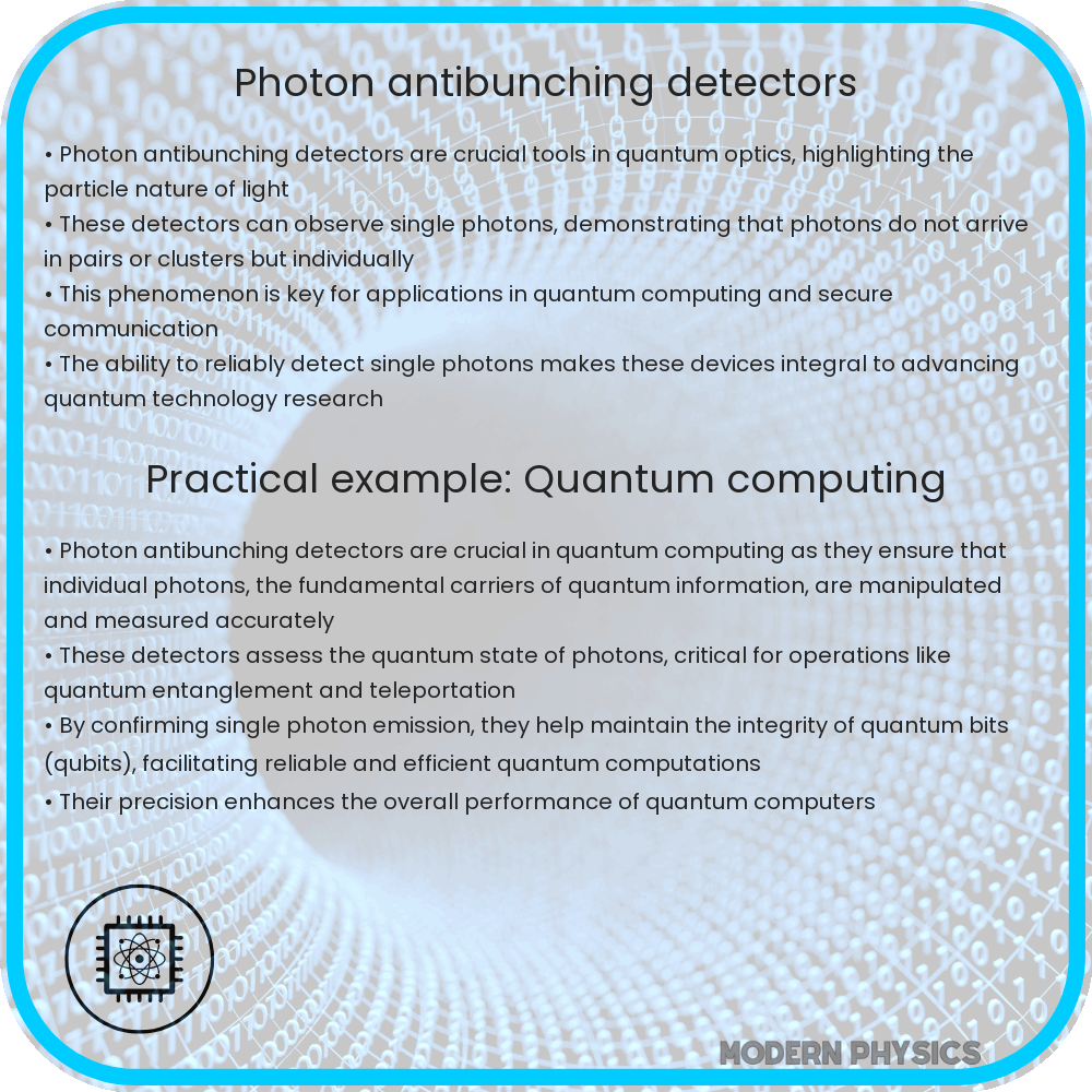 Photon antibunching detectors