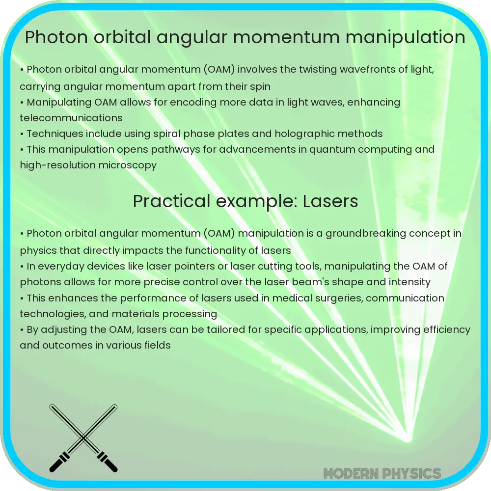 Photon orbital angular momentum manipulation