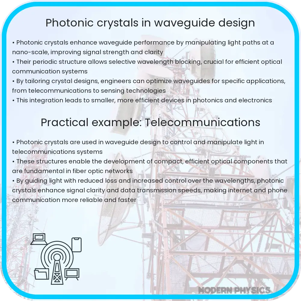 Photonic crystals in waveguide design