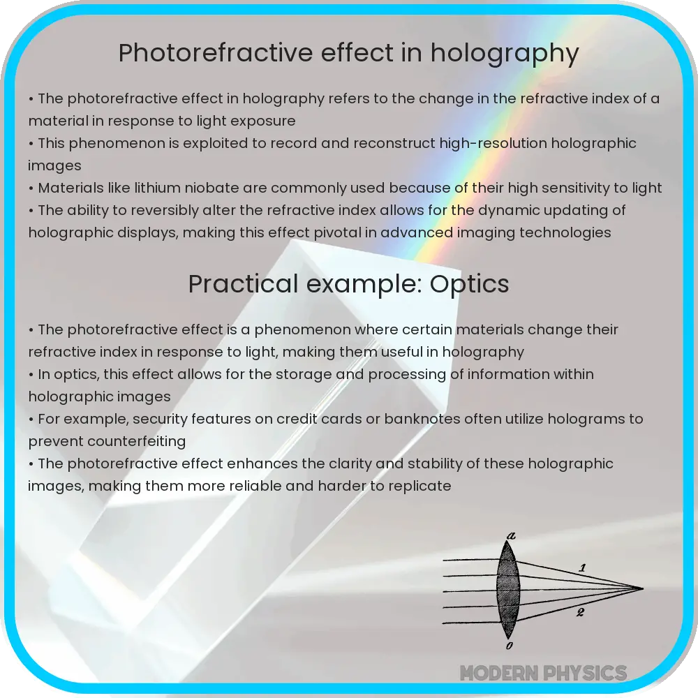 Photorefractive effect in holography