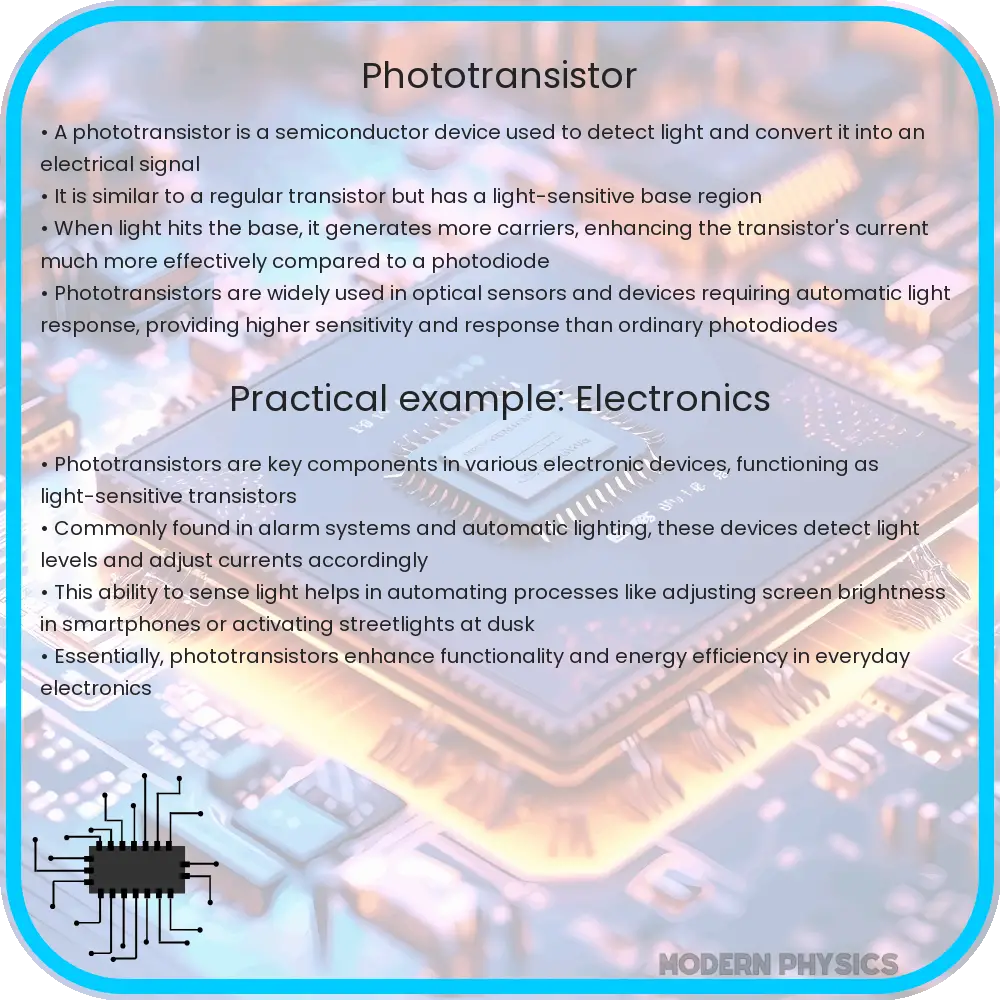 Phototransistor Signal Response, Speed & Efficiency